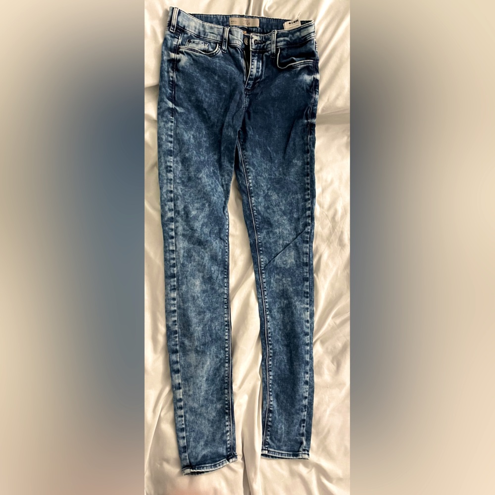 Topshop acid wash skinny jeans W26 L32
